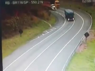 LUCKIEST TRUCKER IS THROWN WINDSCREEN DURING ACCIDENT
