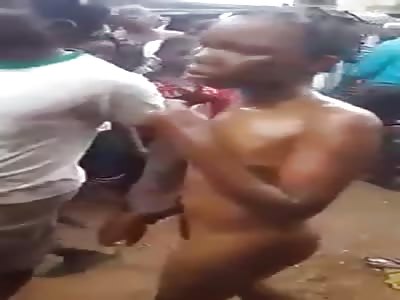 FEMALE KIDNAPPER CAUGHT, STRIPPED NAKED AND BEATEN