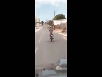 DRUNK BIKER SUFFERS ACCIDENT (SLOW MOTION ADDED)