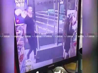 Crazy Blonde Girl AXE ATTACK CAPTURED ON CCTV