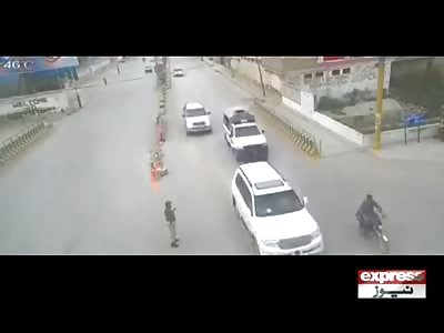TRAFFIC GUARD BEING INTENTIONALLY HIT BY CAR