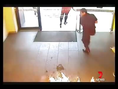 MAN SETS BANK & HIMSELF ON FIRE BECAUSE THEY KEPT  HIM WAITING
