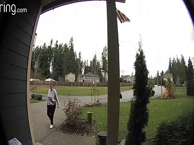 PACKAGE THIEF GETS INSTANT KARMA