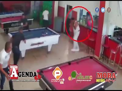 MAN BEING MURDERED WHILE DRINKING AT BAR