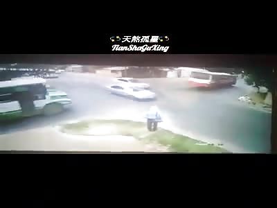 MAN IS RUN OVER BY BUS