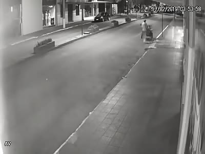 WORKER RUN OVER FROM BEHIND - ANOTHER ANGLE