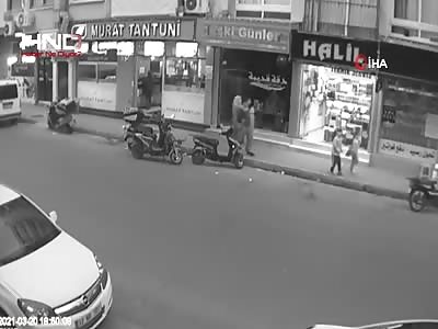 UNCONTROLLED CAR DESTROYED TURKISH STORE