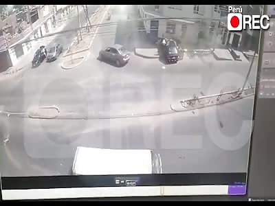 WOMAN BEING RUN OVER BY CAR 