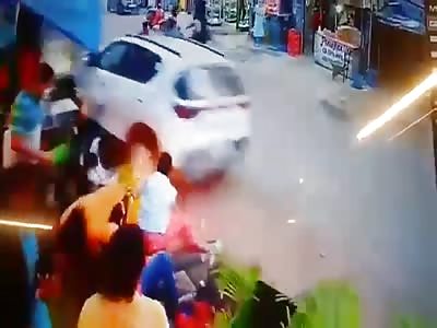 WOMAN DRIVER: CAR HIT CROWD