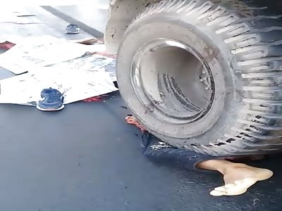 MAN WAS CRUSHED BY TRUCK WHEEL