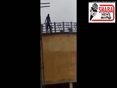 MAN ATTEMPTS SUICIDE BY JUMPING FROM A 50-FOOT-HIGH RESERVOIR 