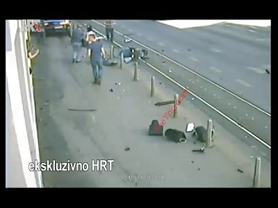  Father tries to save baby  By drunk Driver.