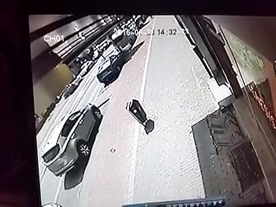 Car Intentionally Runs Over Bicyclist.