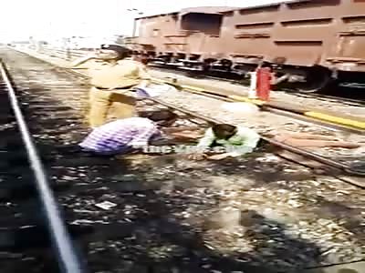 Man cut in half by train but still Alive.