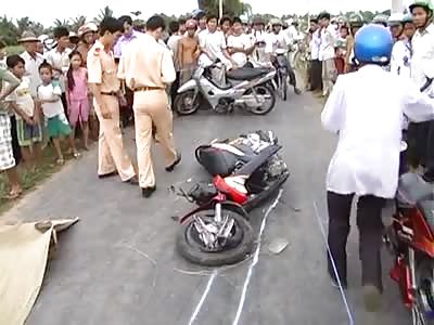 Woman dead after motorbike accident