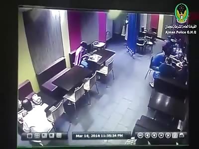in a restaurant accident caused by someone who was in a hurry to eat