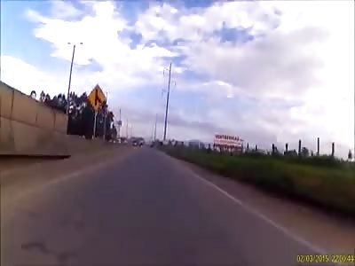  cyclist brutal accident cause a motorcyclist