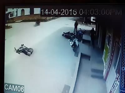 brutal clash between bikes