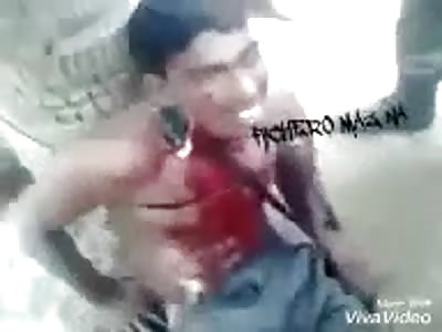 Thief struck and tied to a tree