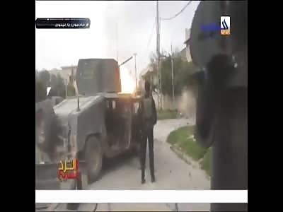 Iraqi Abrams Smoke Checks ISIS Suicide Vehicle At Close Range In Mosul