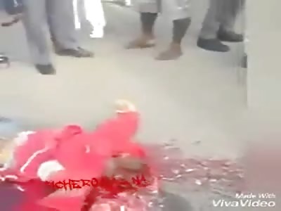 Man run over with his head smashed