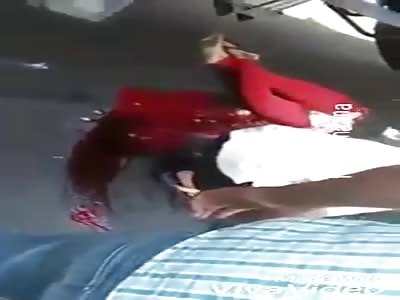 Woman split the middle (another angle)