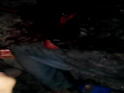 Thief after being lynched