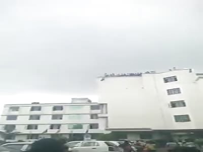 Painful accident- A girl fell from the 7th floor of ICG college during the mountaineering training