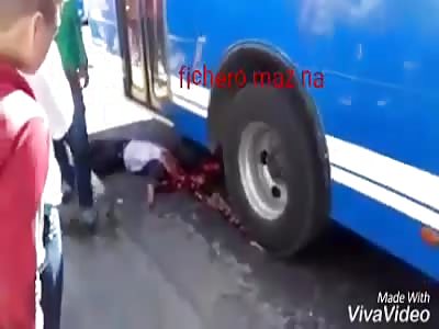 Man with crushed head