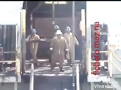 Accident in oil tower