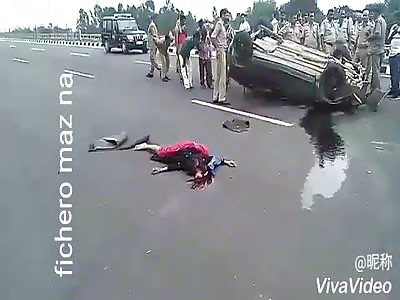 Woman with head shattered by vehicular accident