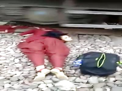 Woman Decapitated By Train in Perfect Suicide (Clean Video and Fixed Audio) 