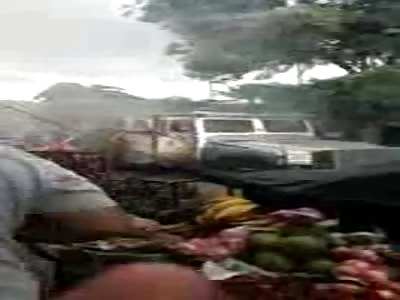 ARMORED TRUCK IS FIREED