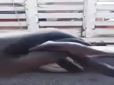 MAN IS SAVED FROM MIRACLE