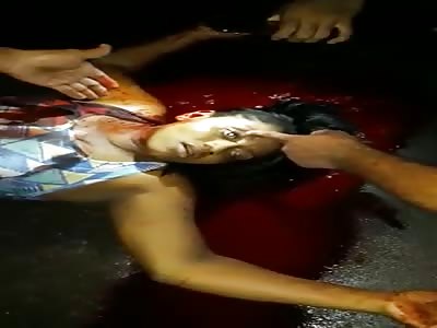 Girl Beaten to Death with a Broken Bottle is left in a Bloody Puddle