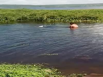 Body floating in water