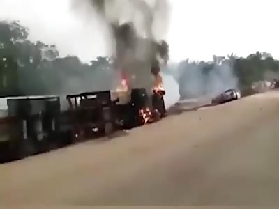 man burned in accident
