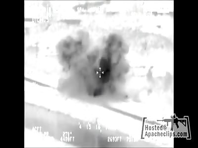 Destruction of the Taliban from Apache helicopter