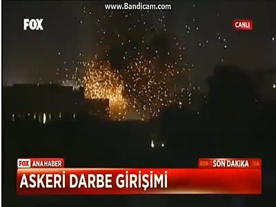 Bomb was thrown from a helicopter in  PARLIAMENT ( Turkey )
