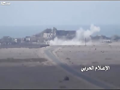 Houthis targeting saudi military vehicle 