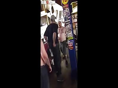 Big Man Loses It An Knocks Out A Few In The Garage!