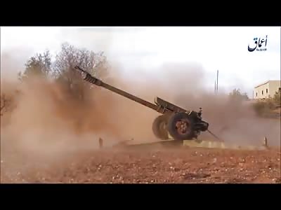 Artillery bombardment by the Islamic State on eastern Homs 