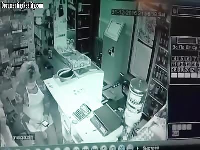 Masked Robber Enters Shop, Beats Female Employee