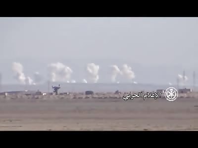 Footage of Syrian army operations against IS jihadists in east Homs countryside