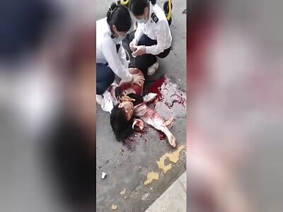 Chinese Girl Stabbed to Death by Psycho