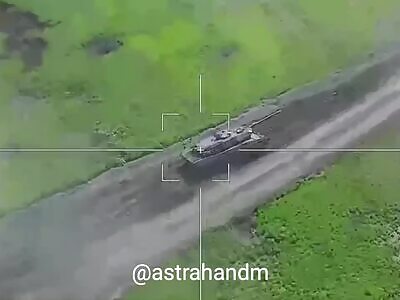 Ukrop NATO Supplied Tank Taken Out