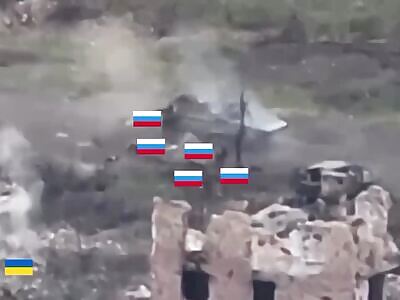 Ambush of a Russian BMP-2 vehicle in Klishchiivka