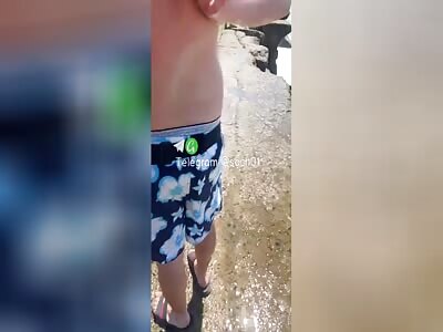 corpse of an unknown man in swimming trunks was found on the beach in 