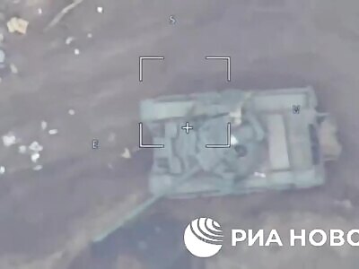 Ukrop Tank Obliterated by Kransnopol Gudied Munition