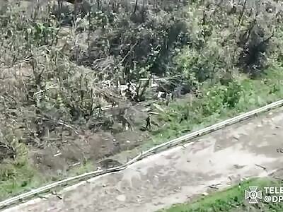 Ukrainian mortar hit russians